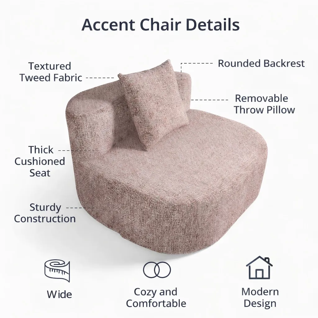 The Embrace Round Velvet Chair（Cherry Blossom Pink）